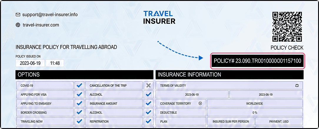An example of finding an insurance number